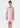 Young girl wearing a pink dress on a white background