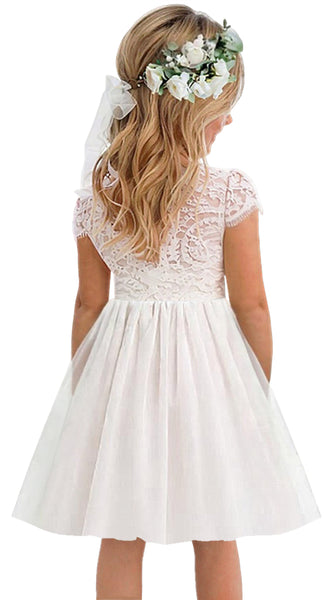 2t white lace dress Lola Girls Lace Dress