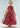 Garden Embroidered Tulle Satin Girl Dress in Wine