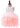 2Bunnies Flower Girl Dress Peony Lace Back A-Line Sleeveless (BEADED) Tiered Tulle Short (Pink) - 2BUNNIES