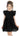 Sunflower Lace Pom Pom Trim Girl Dress in Black - 2BUNNIES