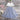 2Bunnies Flower Girl Dress 2 Piece Set Scallop Lace Long Sleeve Straight Tutu Maxi (Bluish Gray) - 2BUNNIES