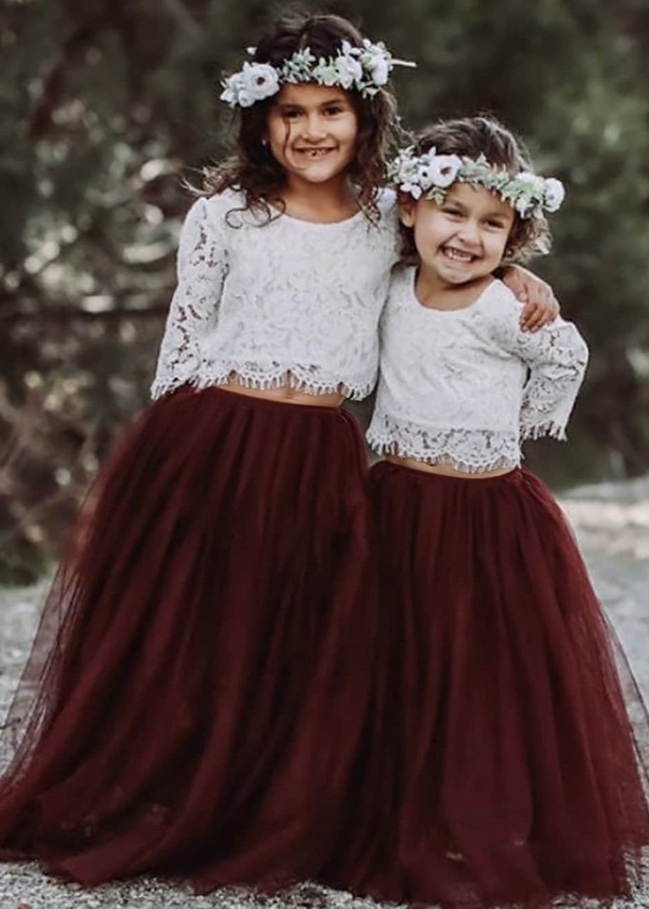 Burgundy And Cream Flower Girl Dresses Burgundy Flower Girl Dress Long Sleeve Floral Tulle Wedding Burgundy And Cream Flower Girl Dresses Burgundy Flower Girl Dress Long Sleeve Floral Tulle Wedding