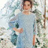 2Bunnies Boho Lace Flower Girl Dress (Bluish Gray) - 2BUNNIES