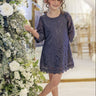 2Bunnies Boho Lace Flower Girl Dress (Dark Gray) - 2BUNNIES