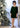 Girls' Boho Floral Lace Scalloped Hem Dress in Green