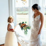 Peony Lace Straight Tulle Girl Dress in Ivory - 2BUNNIES