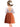 Peony Lace Flower Girl Dress in Burnt Orange Long-Sleeve Knee-Length Tulle A-Line V-Back Scoop