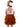 Peony Lace Flower Girl Dress in Burnt Orange Sleeveless Knee-Length Tiered Tulle A-Line V-Back Scoop