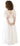 2Bunnies Flower Girl Dress Peony Lace Back A-Line Short Sleeve Straight Tulle Maxi (White) - 2BUNNIES
