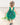 Silk Bow Lace Tiered Tulle Girl Dress in Green - 2BUNNIES