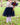 2Bunnies Flower Girl Dress Peony Lace Back A-Line Long Sleeve Straight Tulle Knee (Navy) - 2BUNNIES
