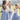 2Bunnies Flower Girl Dress Peony Lace Back A-Line Long Sleeve Straight Tulle Maxi (Bluish Gray) - 2BUNNIES