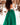 2Bunnies Flower Girl Dress Peony Lace Back A-Line Long Sleeve Straight Tulle Maxi (Green) - 2BUNNIES