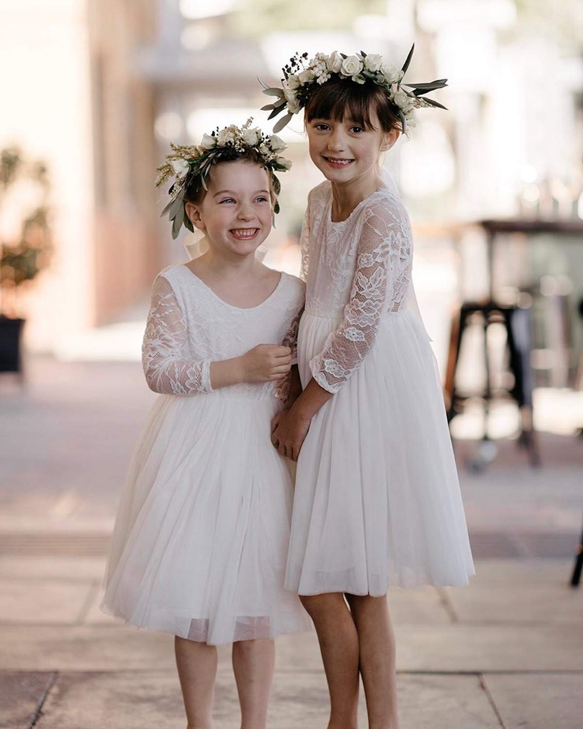 2 Bunnies Rose All-Lace Flower Girl Dress