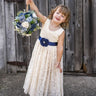 2Bunnies Flower Girl Dress Paisley All Lace Sleeveless Maxi (Antique Ivory) - 2BUNNIES