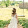 2Bunnies Flower Girl Dress Paisley All Lace Sleeveless Maxi (Ivory) - 2BUNNIES
