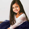 2Bunnies Flower Girl Dress Rose Lace Back A-Line Long Sleeve Tiered Tulle Knee (Navy) - 2BUNNIES