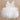 2Bunnies Flower Girl Dress Rose Lace Back A-Line Sleeveless Tiered Tulle Knee (White) - 2BUNNIES